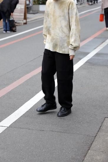 ANCELLM | アンセルム MARBLING SWEAT SHIRT(BEIGE/BLACK