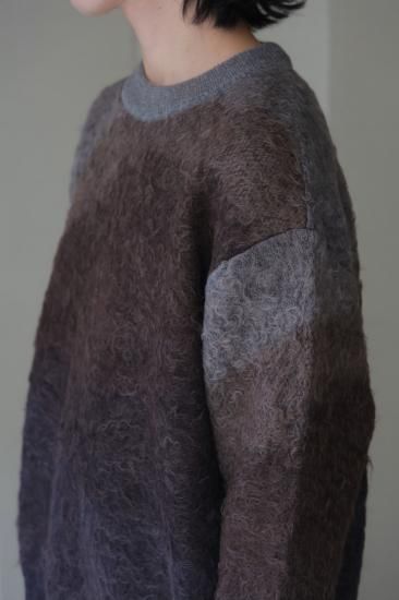stein | シュタイン GRADATION MOHAIR KNIT LS(BROWN GREY GRADATION