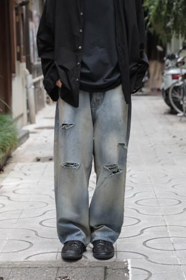 ANCELLM | アンセルム DAMAGE WIDE 5P DENIM PANTS(INDIGO) / ダメージ