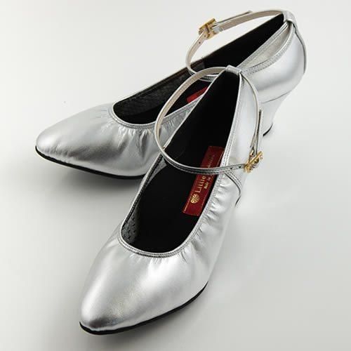 ピアニスト用 3WAY アプロディーテ ヒール高5cm（シルバー・本革