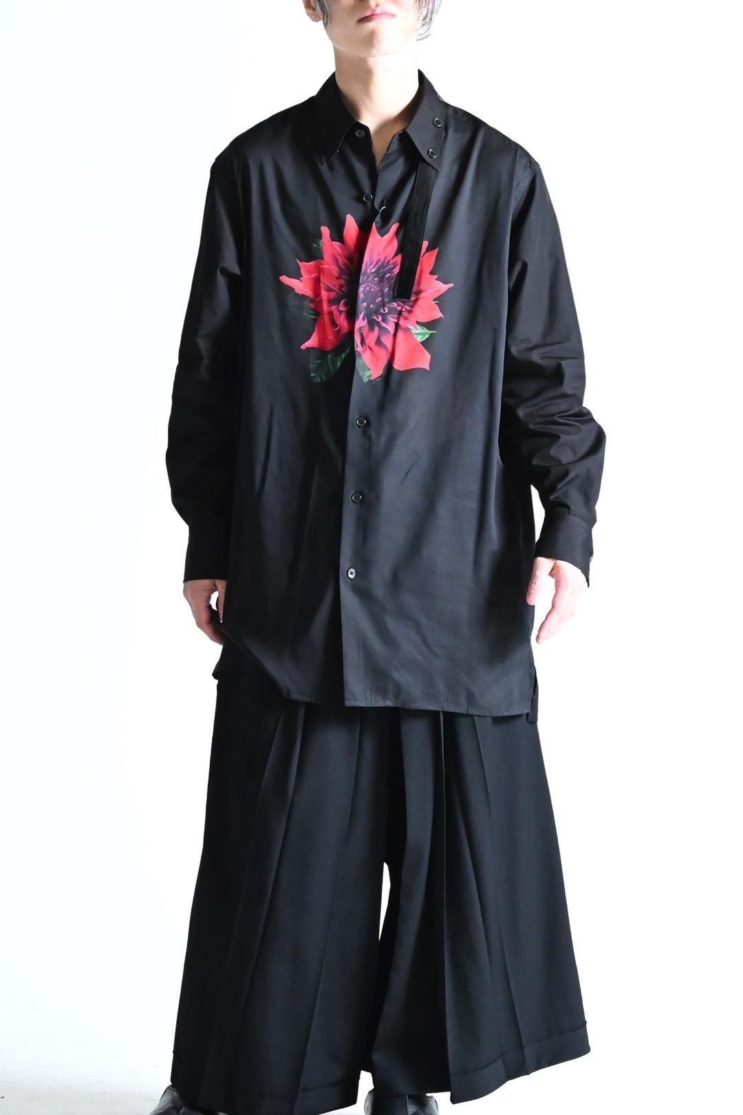 Y's for men OVERSIZED SHIRT BROAD AND CELLULOSE BLACK DAHLIA - Ka