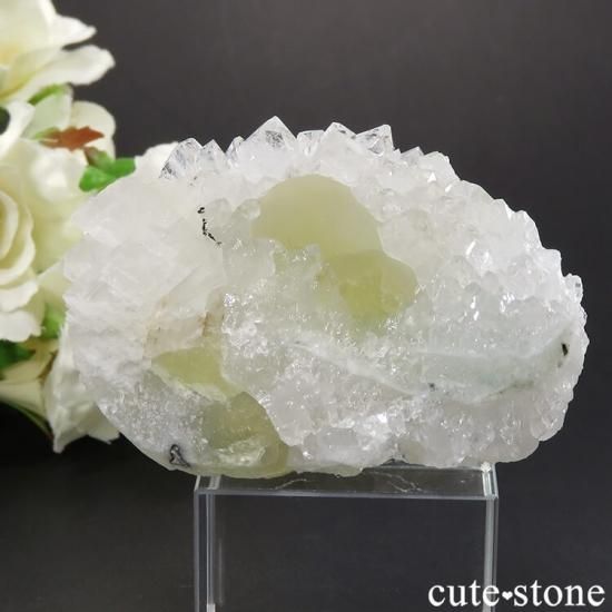 球体イエローフローライトの原石 インド産 55g(鉱物標本) - cute stone -