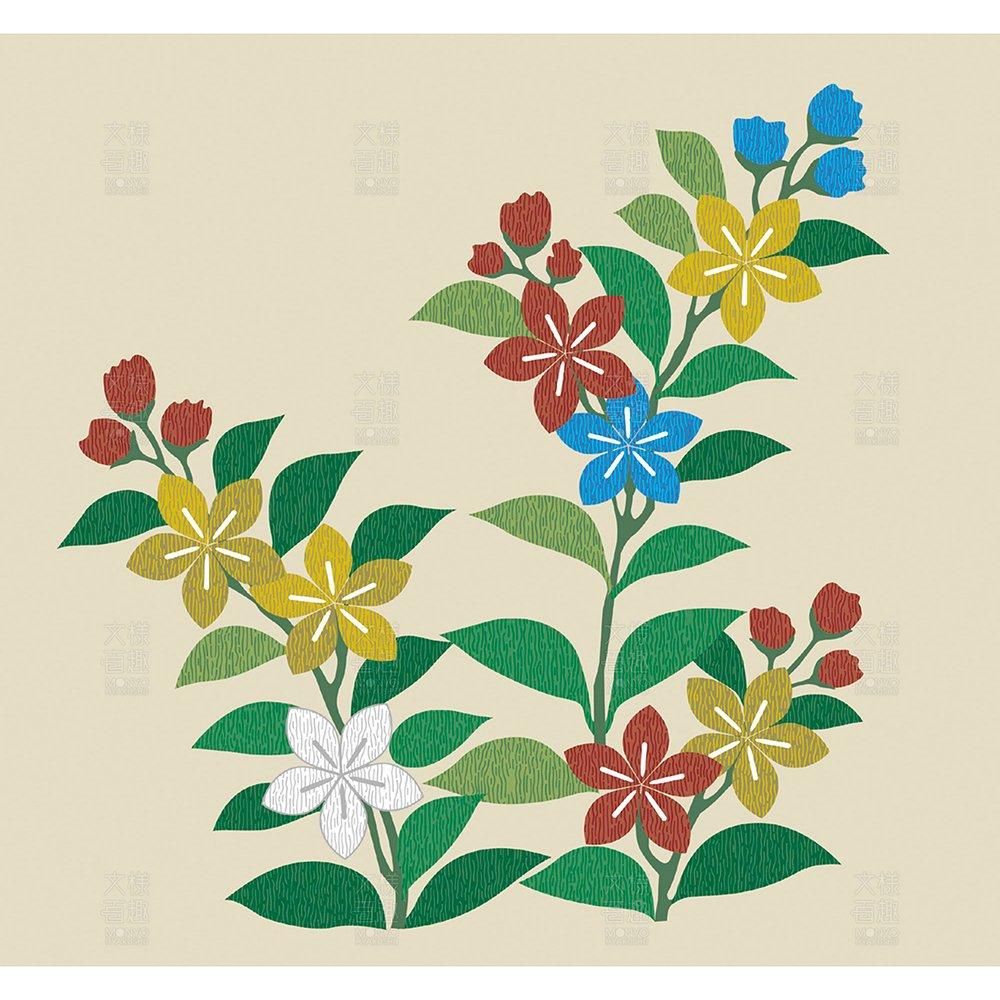 縫箔小袖の秋草文/桔梗 - 伝統文様のデザイン素材なら【文様百趣ONLINE