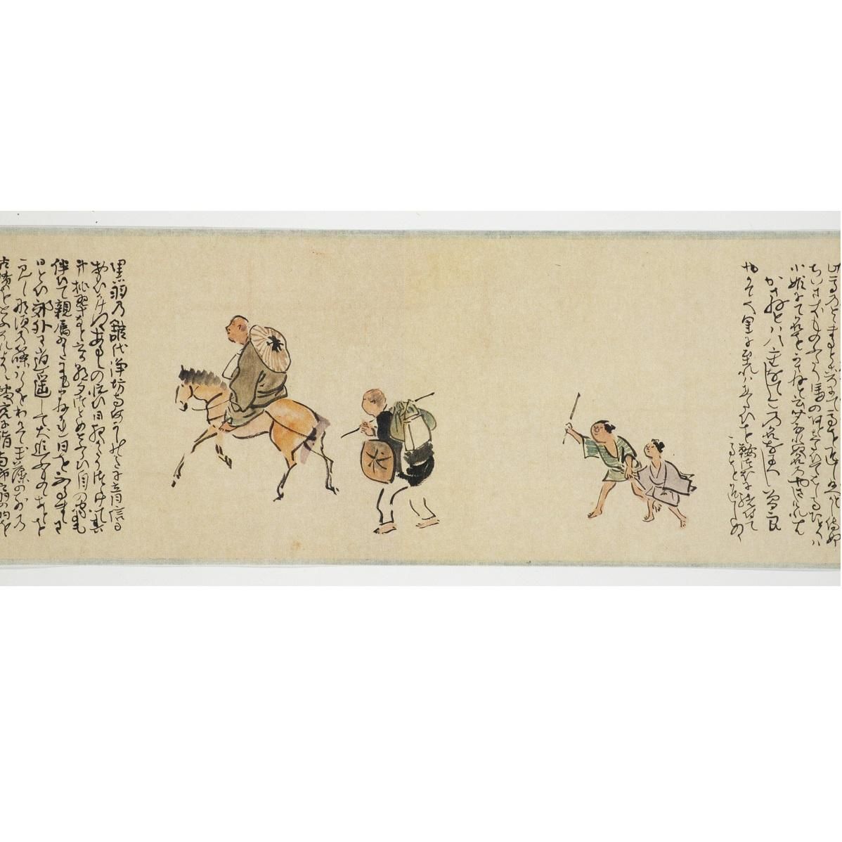 縮小絵巻物〈重文 奥の細道画巻〉与謝蕪村(上・下巻セット)