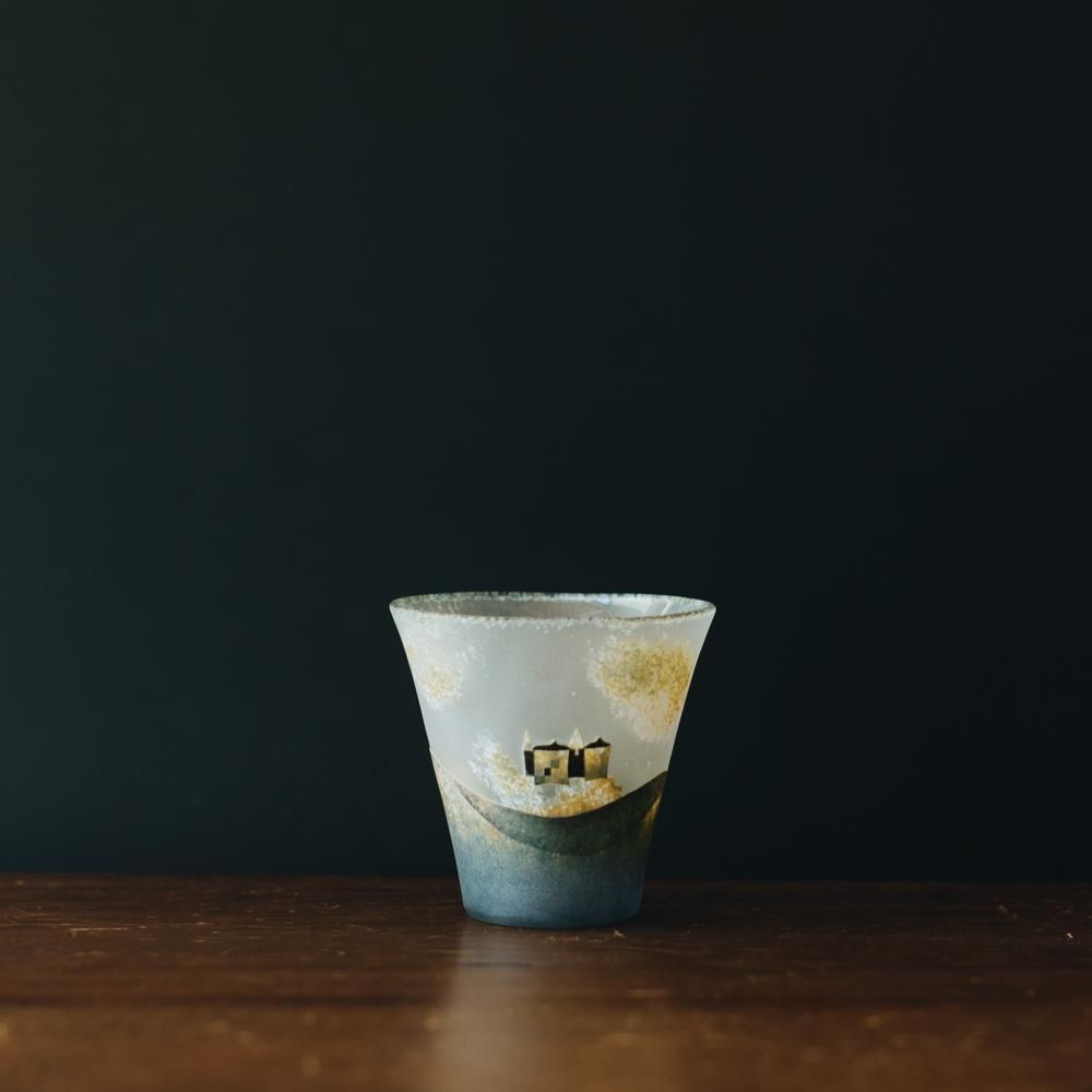 橋村野美知先生 硝子コップ2個セット 新品未使用自宅保管品 橋村野美知