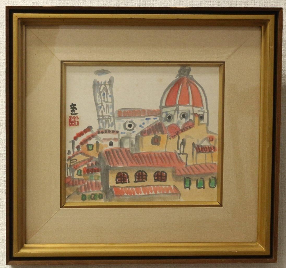 色紙額 宮田重雄 「フローレンスのドーモ」 商品番号35050904- 絵の