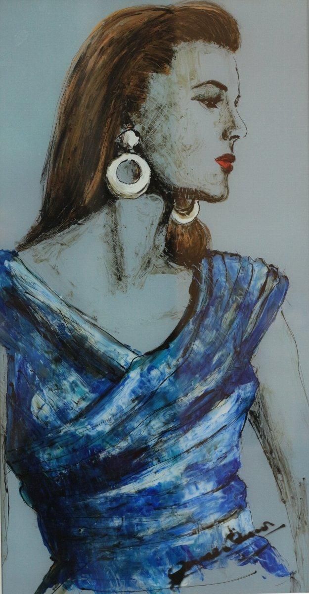 アクラス画 大野剛正 ｢セニョリータ」 商品番号06083004 - 絵のある