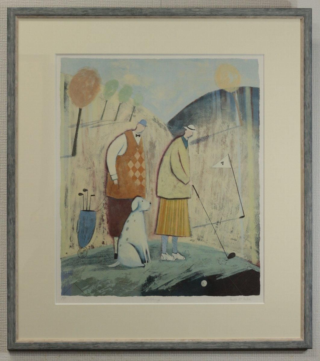 シルクスクリーン版画 ポーラ・マッカードル 「ゴルフ」 商品番号