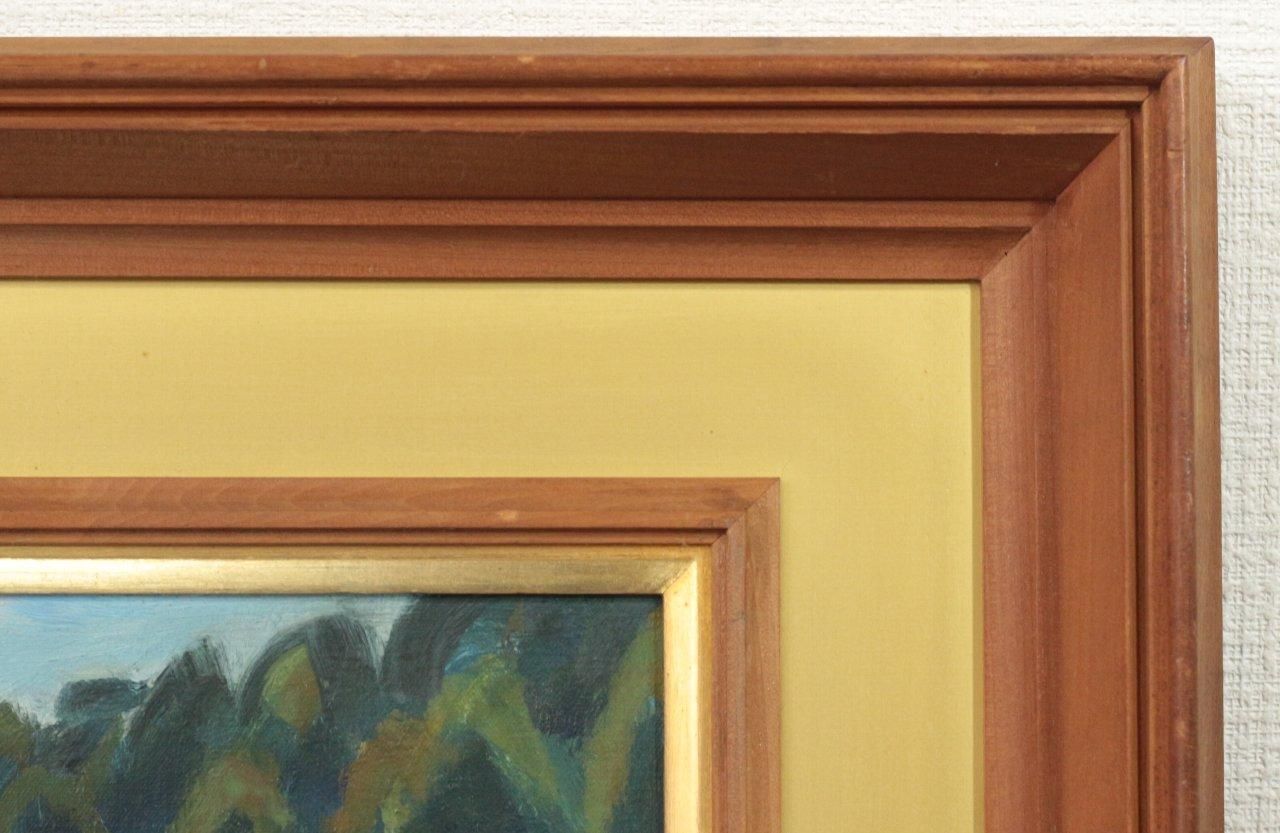 油彩 安宅乕雄 「鎌倉山なみ1971年 F6」商品番号07041001 - 絵のある