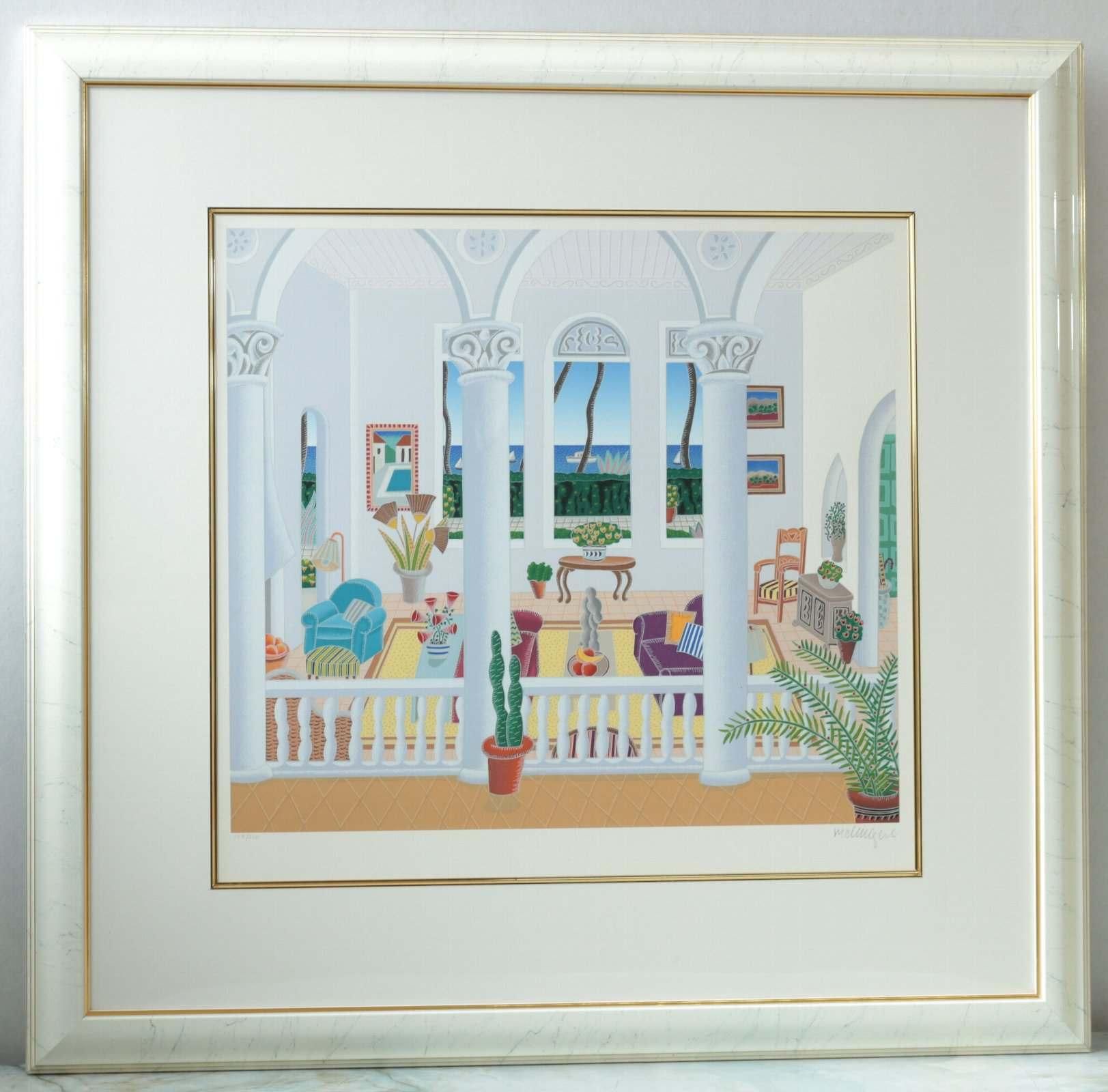 シルクスクリーン版画 トーマス・マックナイト 「ヴィラデルマーレ