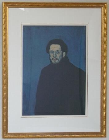 リトグラフ版画 パブロ・ピカソ「自画像」 商品番号746- 絵のある