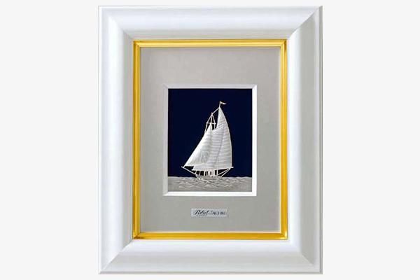 純銀卓上額 ヨット 1号白 - TAKEHIKO - 武比古 - 日本の伝統工芸・関