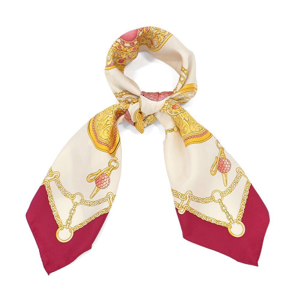 懐中時計(CET-052) 伝統横濱スカーフ 大判 シルクツイル スカーフ