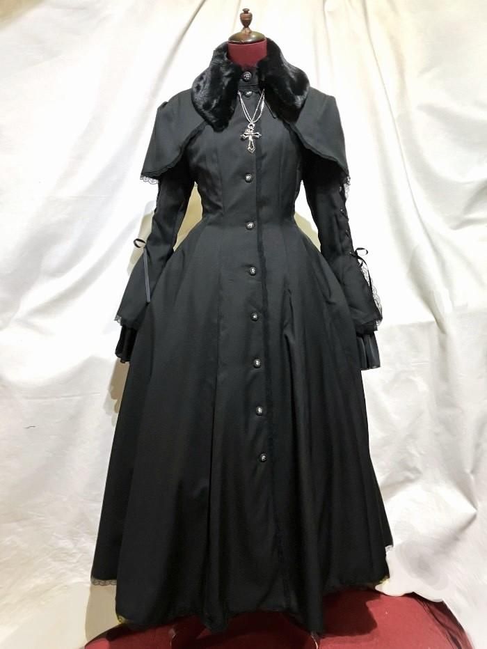 ◇受注商品◇デコレーションクロス付きファー衿ケープ+袖あみあげ