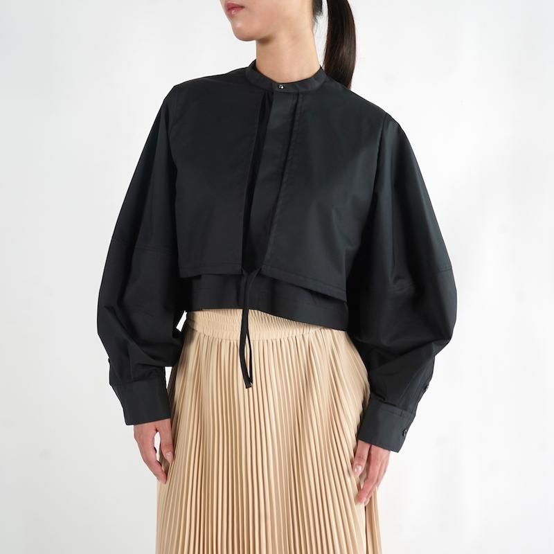 HYKE] ハイク T/C BALLOON SLEEVE BLOUSE(BLACK)