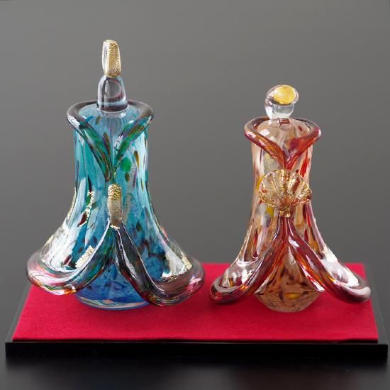 ガラス雛 / ブルー＆レッド | 十二ヵ月 Online shop