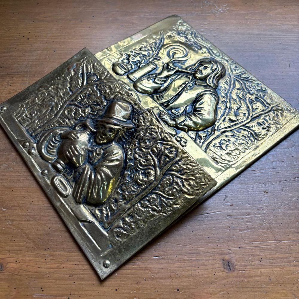 アンティーク雑貨｜壁掛け レターラック｜真鍮｜イギリス直輸入