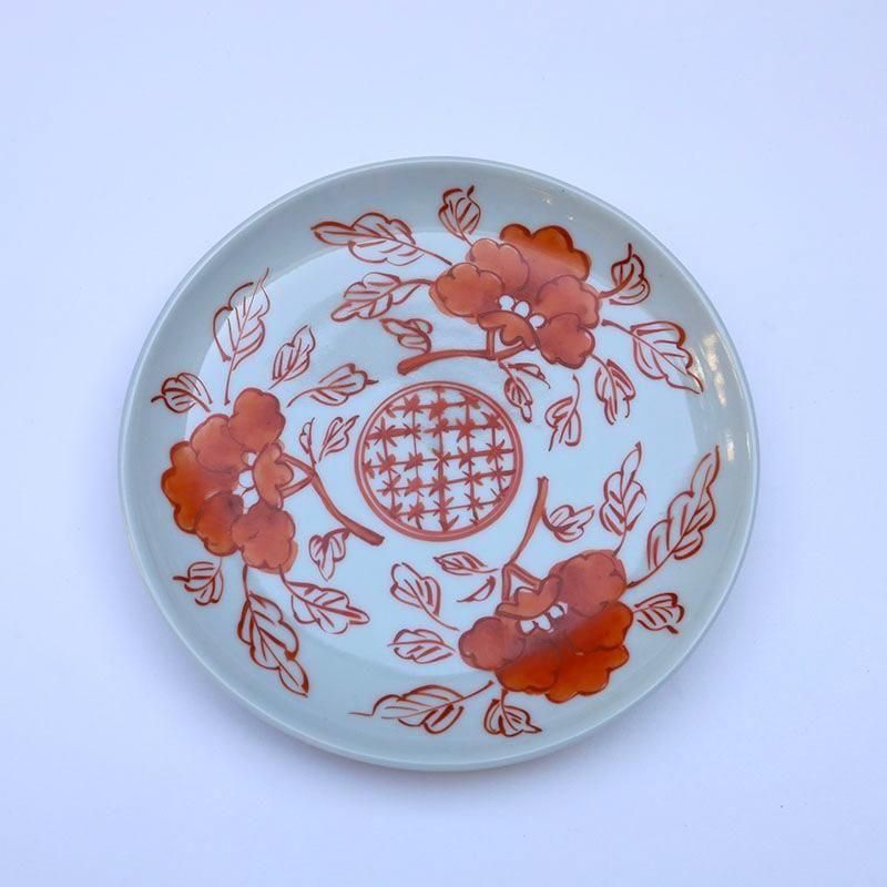 樋山真弓 赤絵折枝文 5寸皿 - copse | good home good taste good design