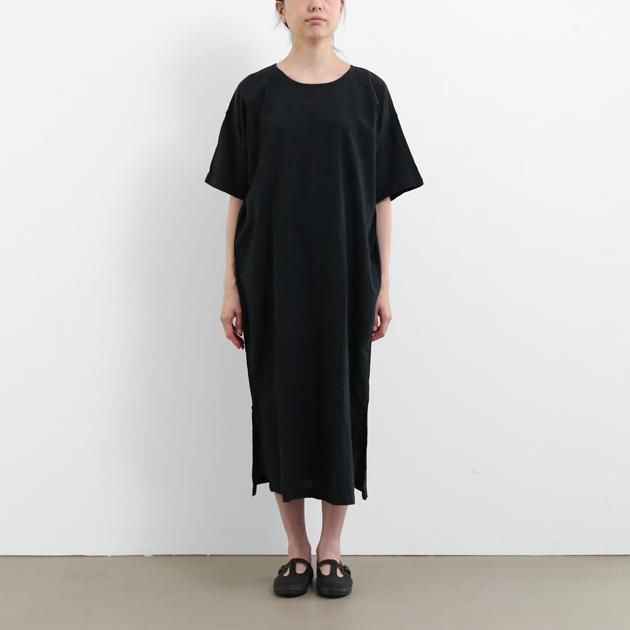 ヂェン先生の日常着｜半袖ワンピース ブラック - ファッション