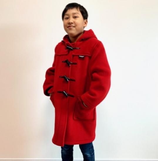 キッズ】913DC/レッド/ ダッフルコート- グローバーオール｜Gloverall