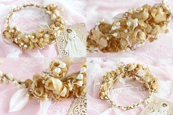 アンティーク布花ティアラシャビー - アンティークモール＆蚤の市情報