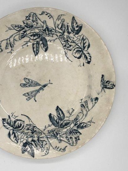 フランス アンティークプレート トンボ柄 - アンティークモール