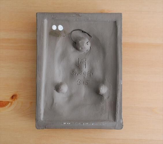 北欧 Jie Gantofta 壁掛け 白地の陶板 ☆1992年に廃業 北欧 Jie