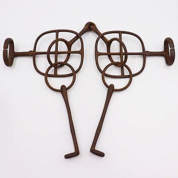 希少なアンティーク馬具 明治大正時代の鉄製轡