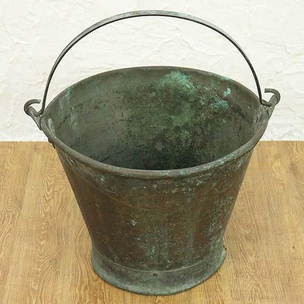 ヴィンテージ 銅バケツ 大正時代 古民具 おしゃれ雑貨