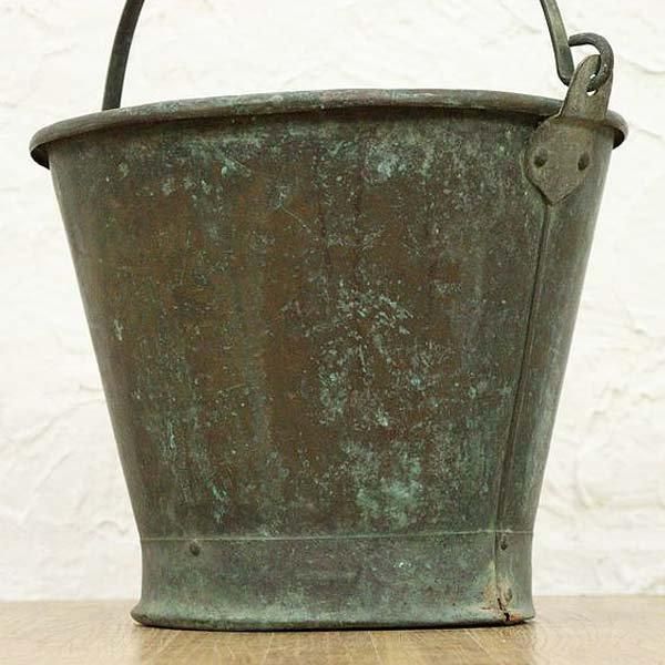ヴィンテージ 銅バケツ 大正時代 古民具 おしゃれ雑貨