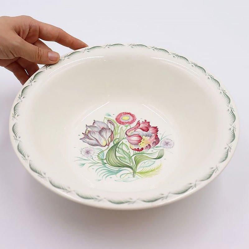 超レアー三角スタンプ！スージークーパー「赤い花柄」八角プレート