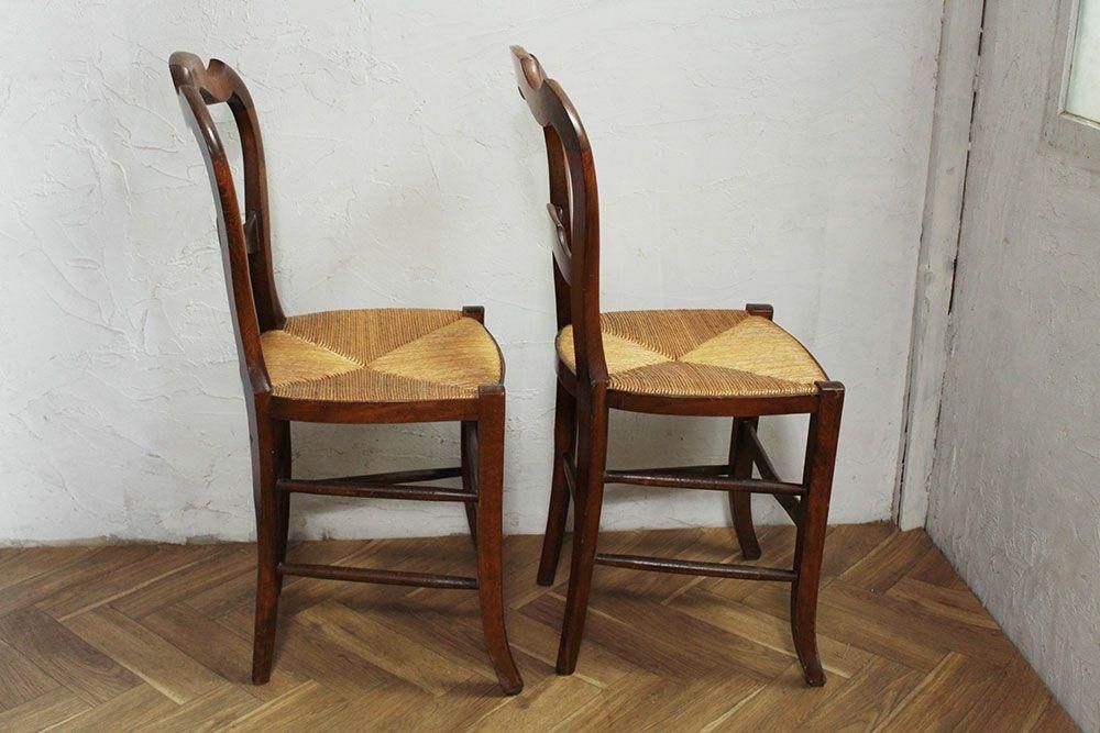 アンティーク バルーンバックチェア/ラッシュシート - アンティーク