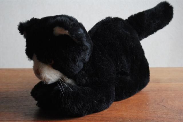 シュタイフ 西ドイツ製 ヴィンテージ 黒猫 ぬいぐるみ