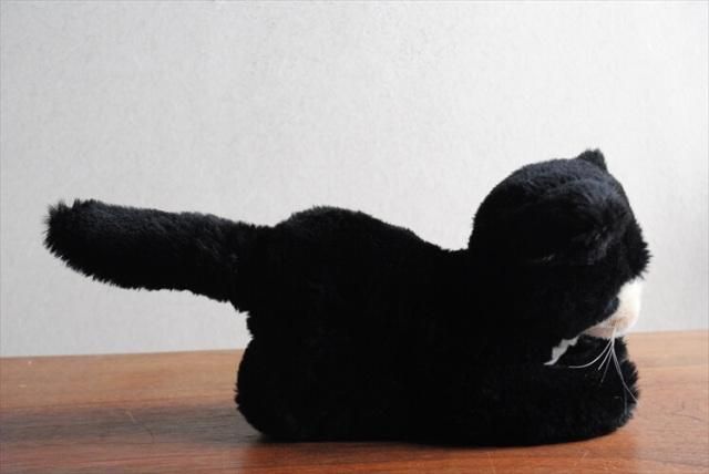シュタイフ 西ドイツ製 ヴィンテージ 黒猫 ぬいぐるみ