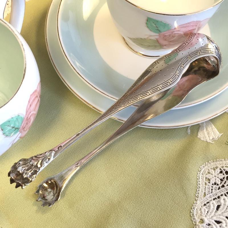 フランス製アンティーク獣足シュガートング優雅