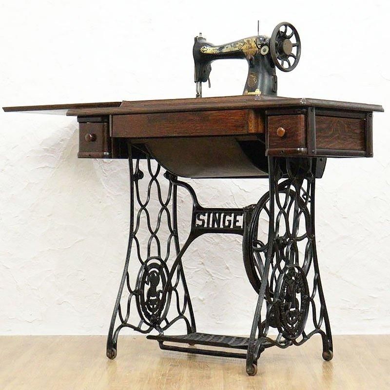 アンティーク シンガー 足踏みミシン 鉄脚