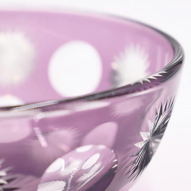 昭和レトロなアンティーク紫切子ガラスボウル