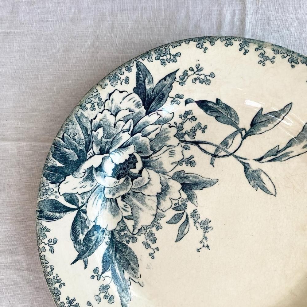 ジアンGien 秋の花フルールドトンヌ デザートプレート3枚フランス