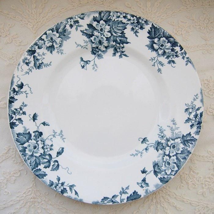 サンタマン マリールイーズ 平皿 野ばら模様 アンティーク