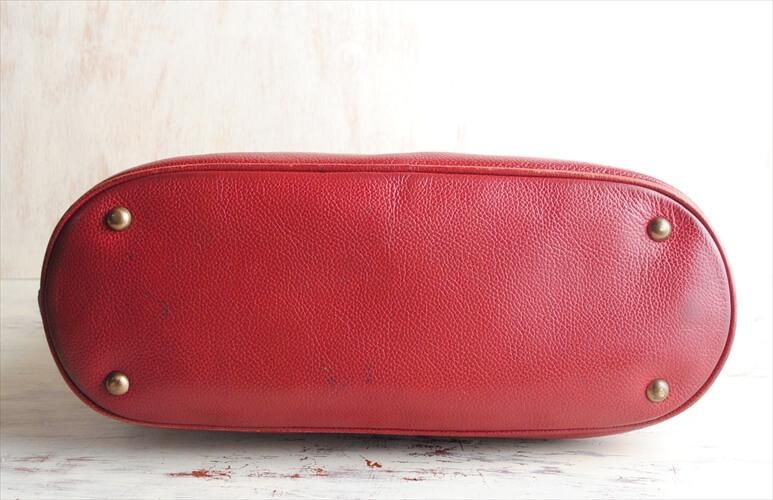 アンティーク オールドコーチ レザー ハンドバッグ イタリア製