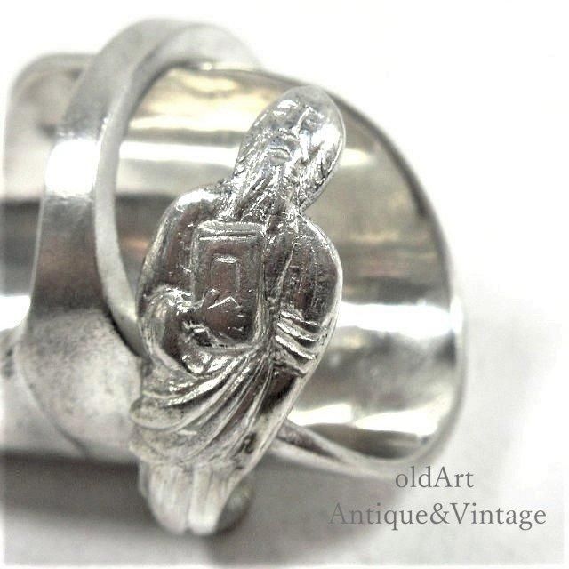 英国1900年製アンティークシルバーリング