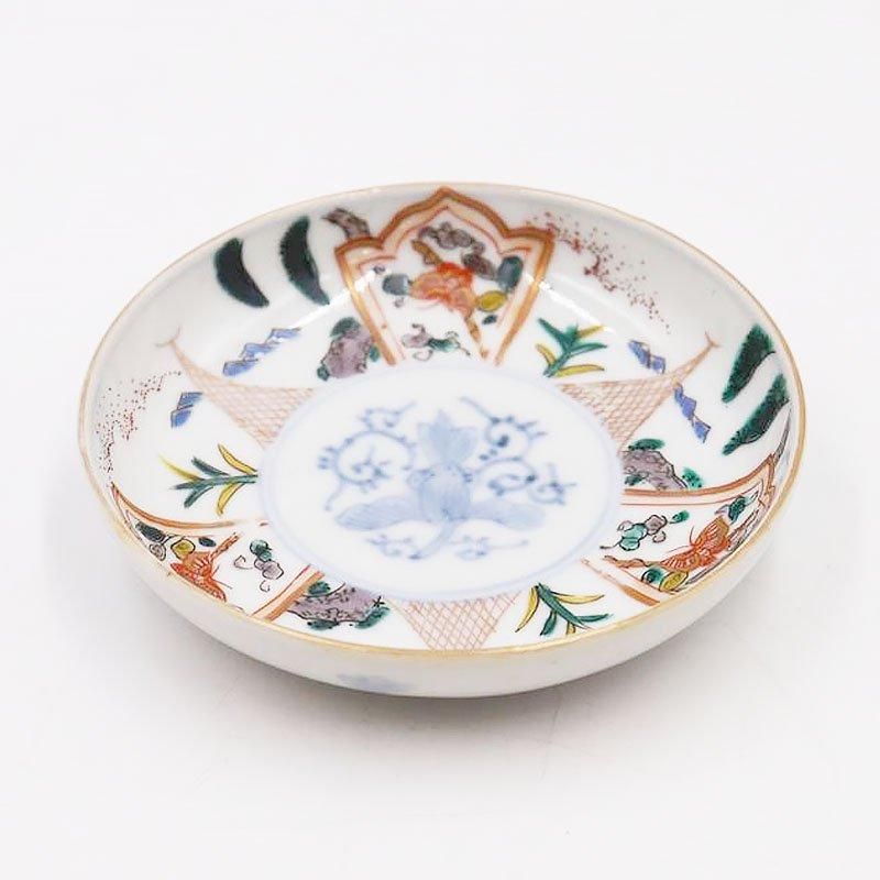 手描き色絵小皿 アンティーク 明治大正 和食器