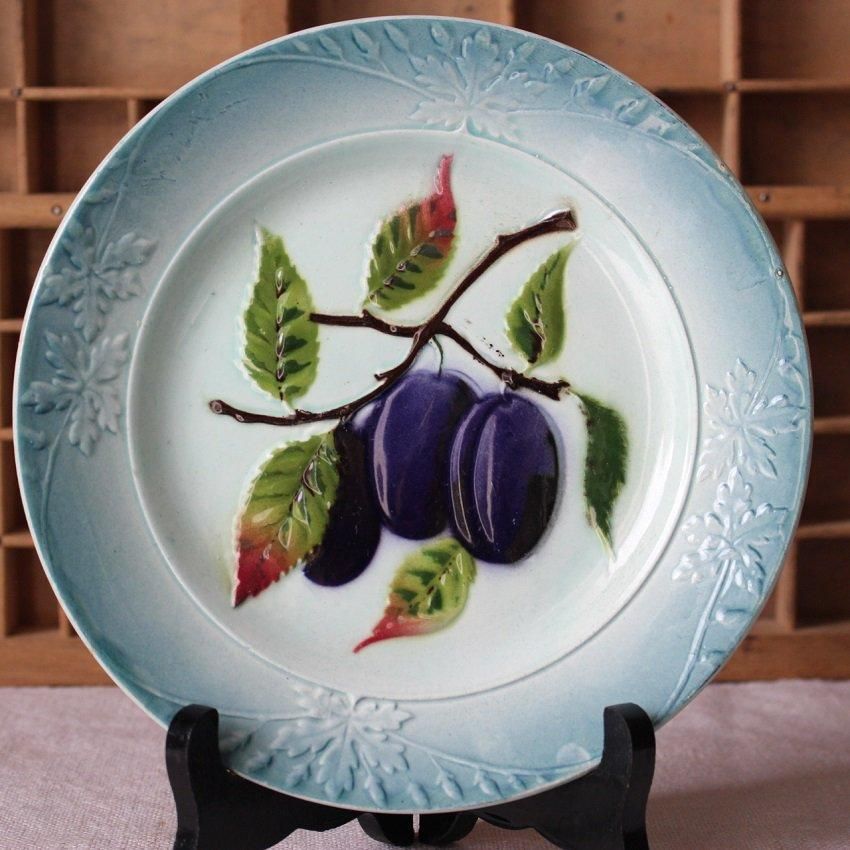 フランス アンティーク バルボティーヌ皿 プルーン