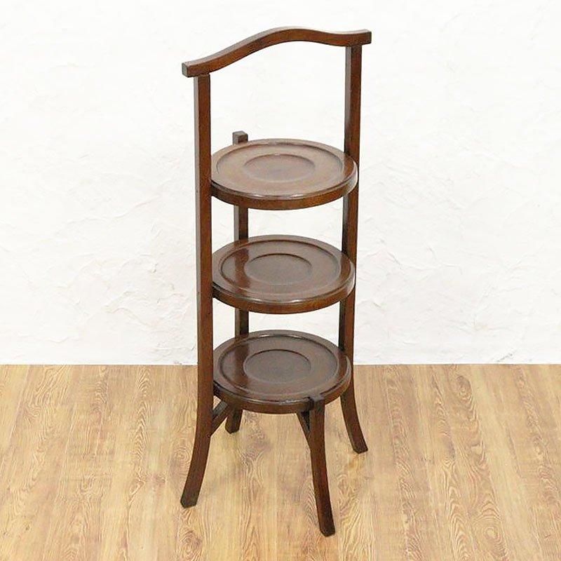 イギリス製 マホガニー ケーキスタンド アンティーク