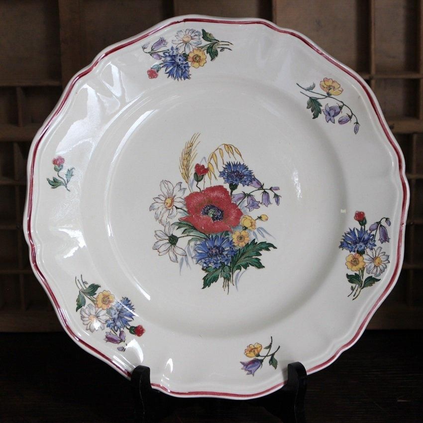 フランス製アンティーク、素朴なAgresteお皿