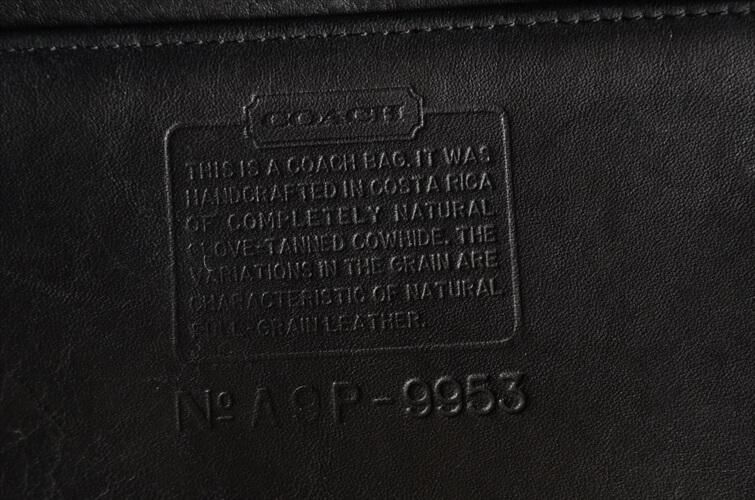 オールドCOACH 本革バケツ型ダッフルバッグ 黒