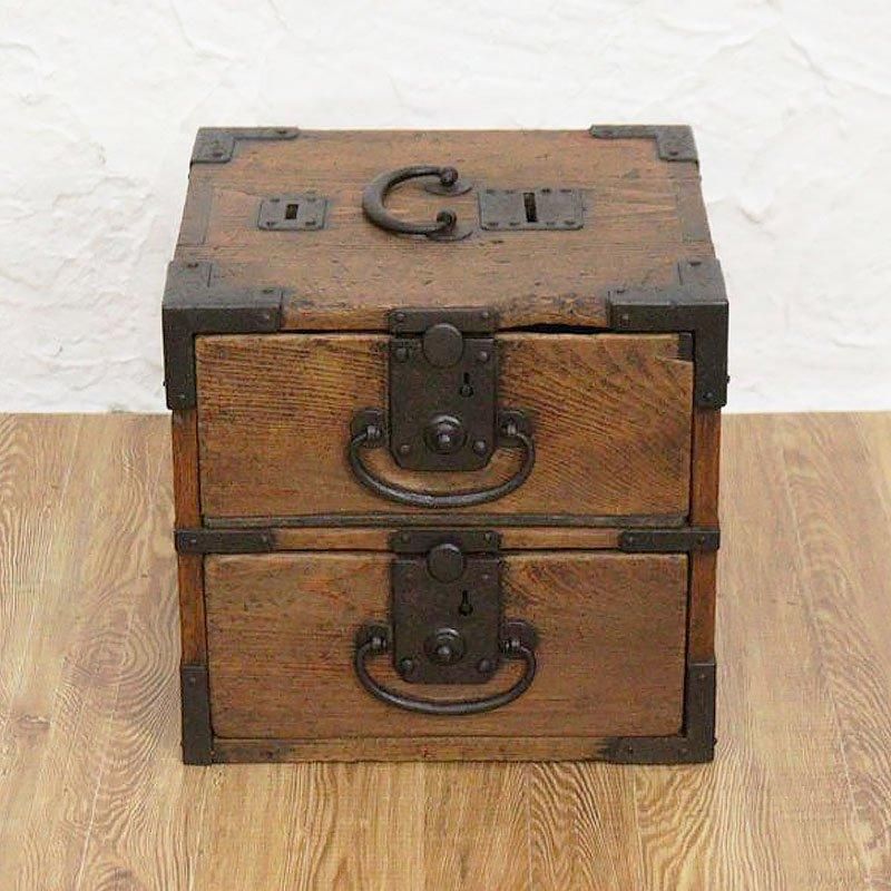 アンティーク 明治時代 日本製 銭箱 小引出し 和骨董