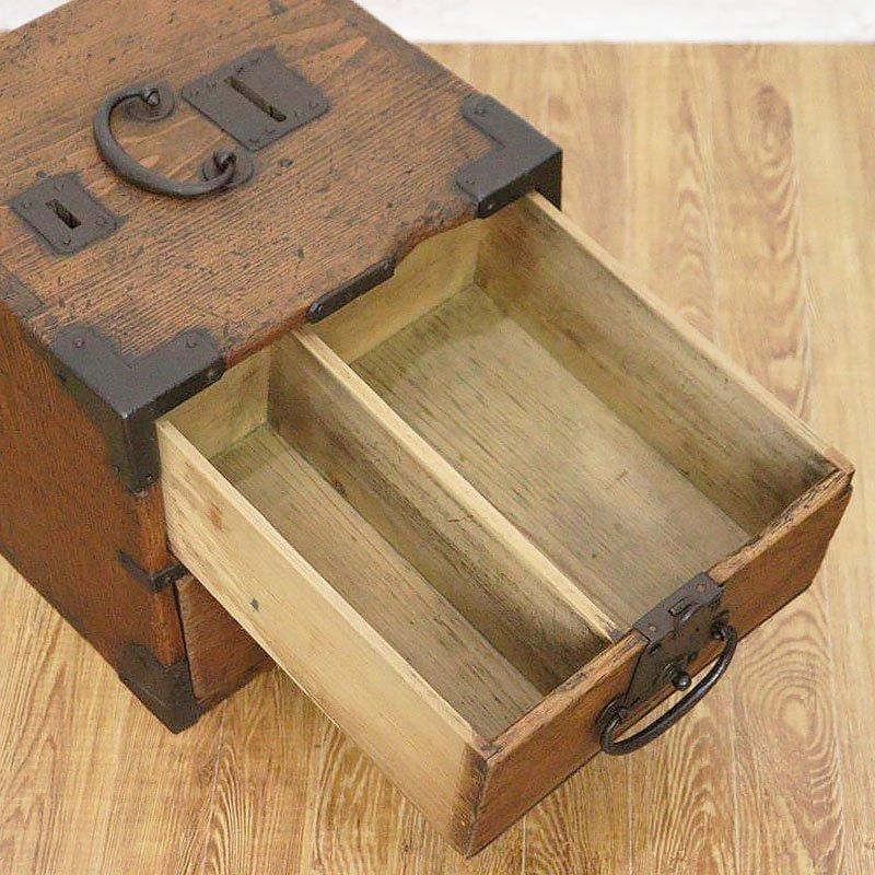 アンティーク 明治時代 日本製 銭箱 小引出し 和骨董