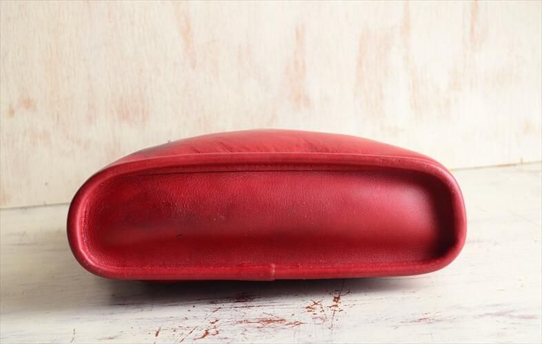 オールドCOACH ショルダーバッグ 本革 赤色 USA製