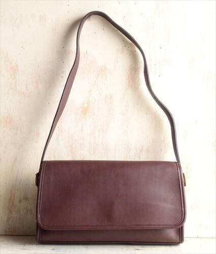 オールドCOACH ショルダーバッグ 本革 ブラウン メンズ